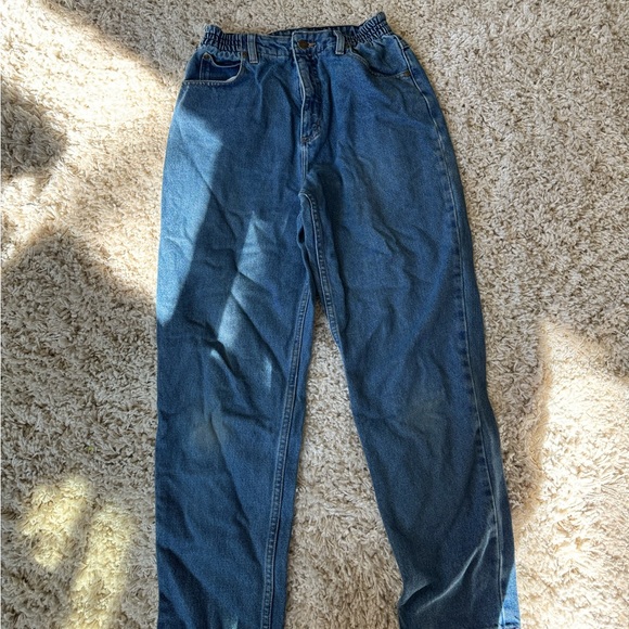 Super cute mom Jean dark blue washed high waisted, trending, trendy deni… - Picture 3 of 5